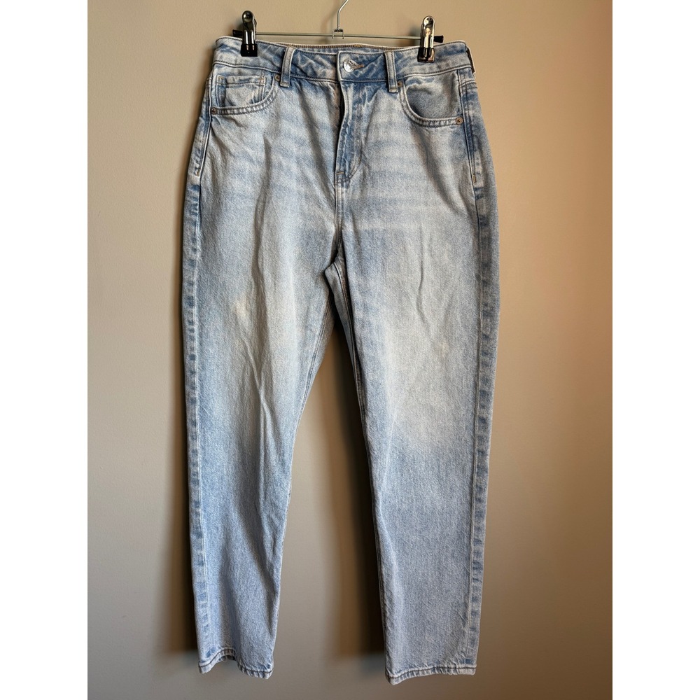 American Eagle Strigid Mom Jean 4S Light Wash Denim High Rise Casual Boho School